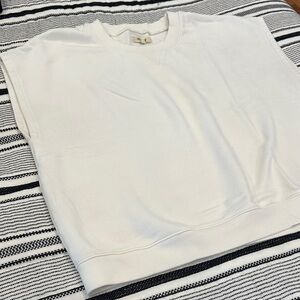 Madewell Women's muscle t style sweatshirt Top in cream